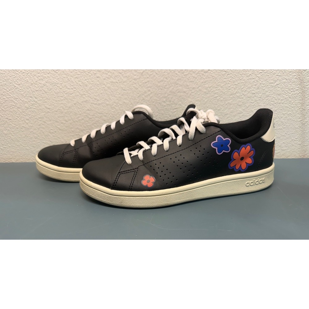 Adidas Grand‎ Court Base 2.0 Floral Black Sneakers IE4997 Womens Size 7.5